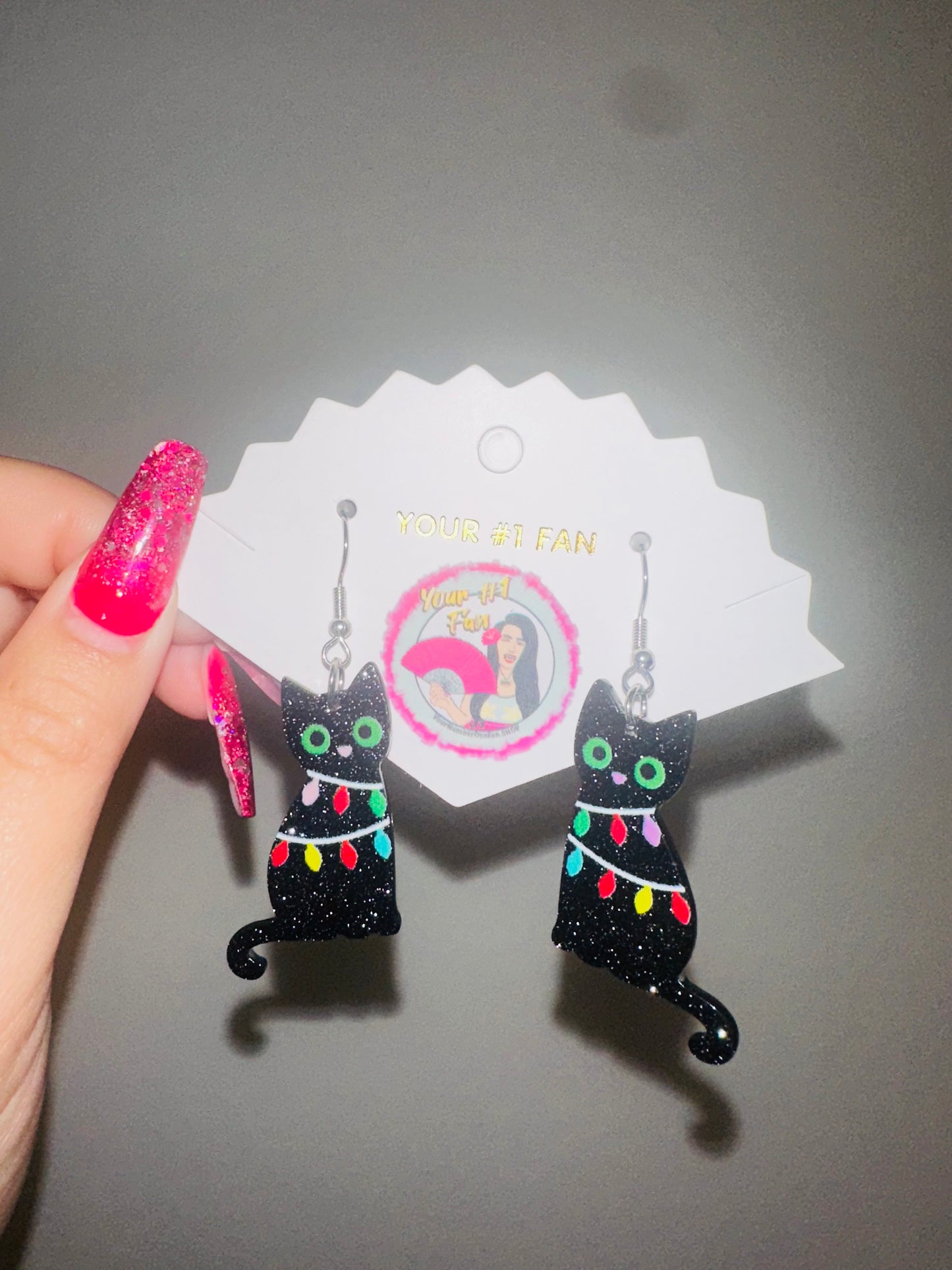 Kitty (Christmas Theme) (Earrings)