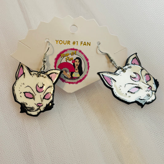 Fierce Moon Cat (Earrings)