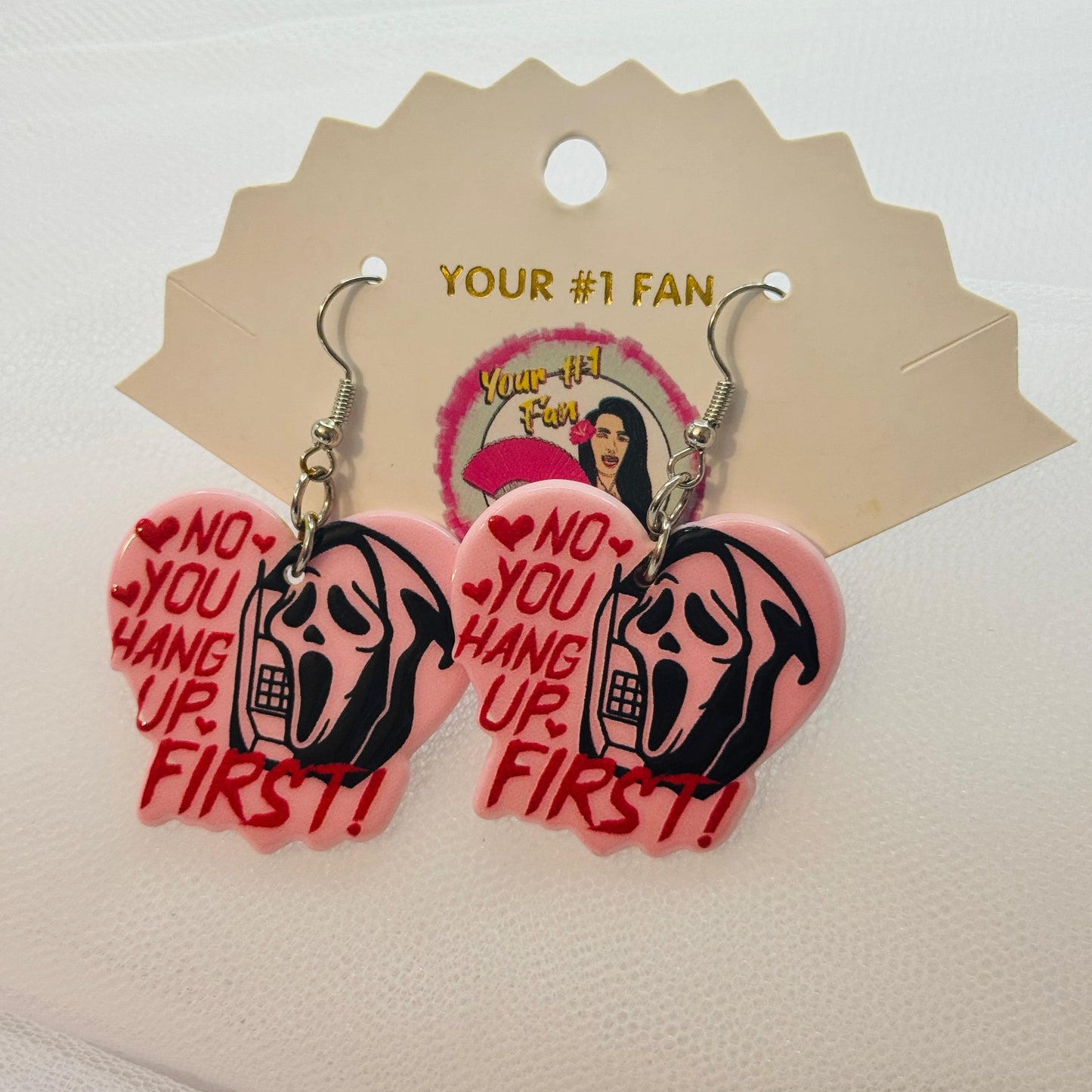 No, You Hang Up First (Ghostface) (Earrings)