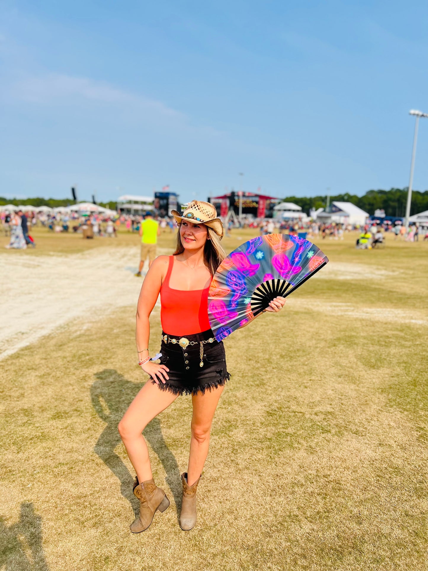 Neon Cowgirl (Large Fan)