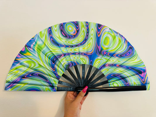 ✅Trippy Neon Vibes (Small Fan)
