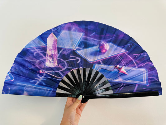 ✅Crystals & Tarot Cards (Large Fan)