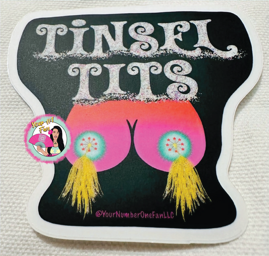 Tinsel T*ts STICKER image 0